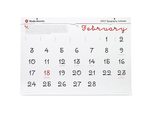 365 Typography Calendar 2013
