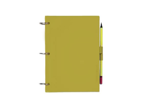 ring whitebook leather notepad by nava milano