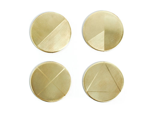 Kiel Mead Brass Coasters