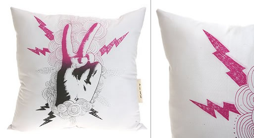 Rise and Fall Peace Hand Pillow