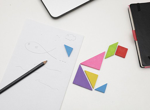 Tangram Erasers