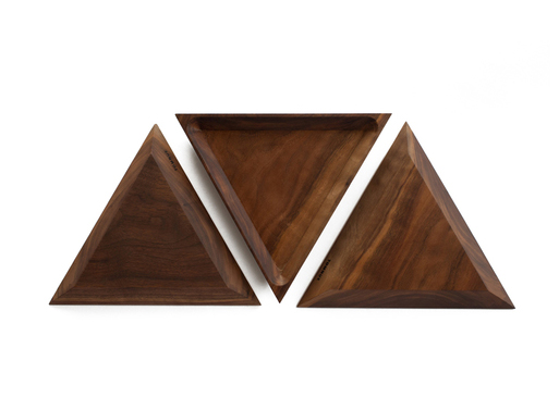 Tomnuk Walnut Trivet Tray Set