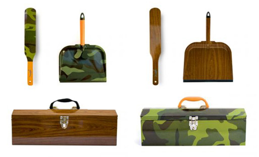 Alice Supply Co: Camo and Woodgrain Toolbox and Dustpan