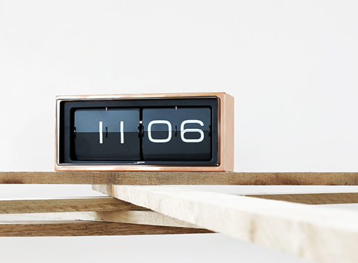 Brick Wall/Desk Clock Copper