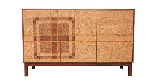 The Cork Mosaic Plaid Sideboard by Iannone Design