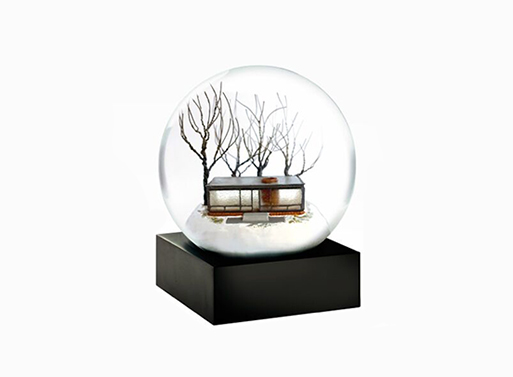 Glass House Snow Globe
