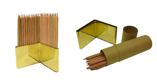 Colored Pencil and Brass Holder Set