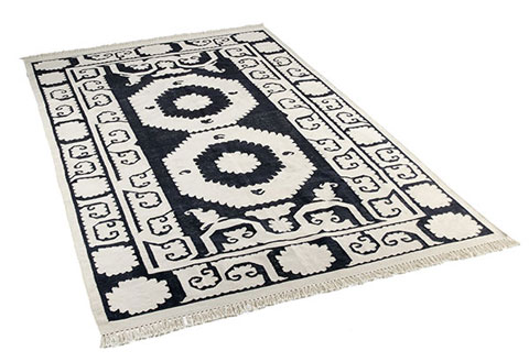 Graphic Suzani-Inspired Dhurrie Rugs