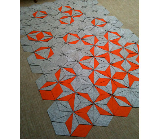 Hexagonal Modular Felt Rug