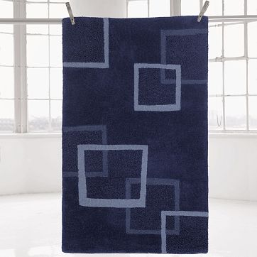 8′ x 10′  overlapping squares graphic rug