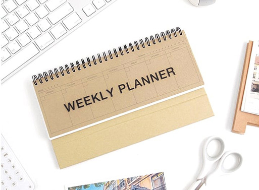 Kraft Standing Weekly Planner