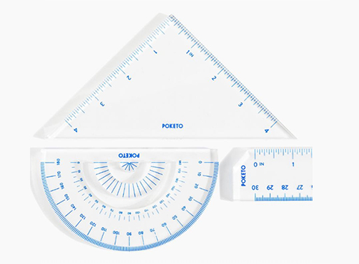 Lucite Ruler Set