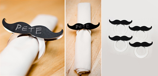 Mustache Napkin Rings