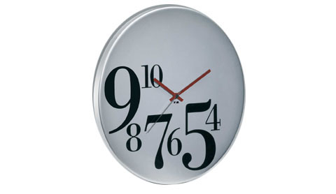 Big Time Bodoni Wall Clock