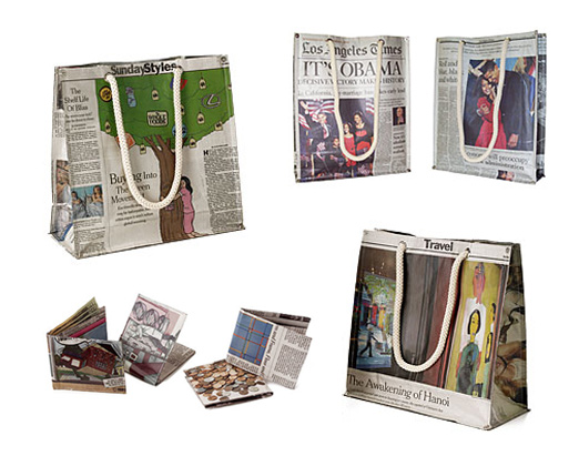 Newspaper Bags, Totes, Wallets