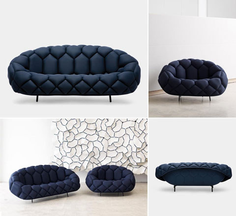 Quilt Sofa and Armchair