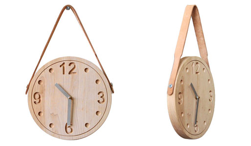 Raw Wood Wall Clock