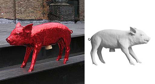 Harry Allen Limited Edition Red-Chrome Pig Bank