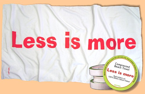“Less is More” beach towel