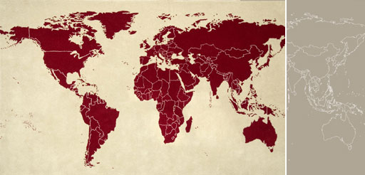 Barnaby Barford ‘World Map’ rug