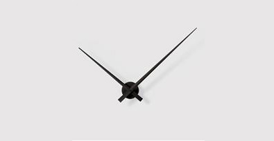 black hands wall clock