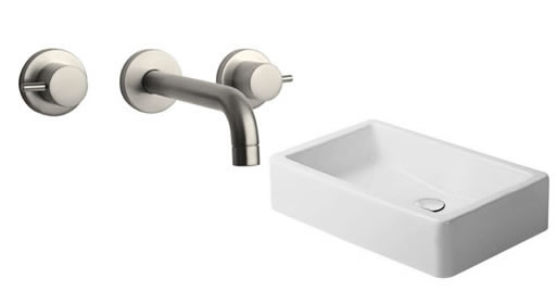 La Toscana wall mounted faucet & Duravit Vero Washbasin