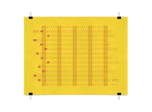 2012 Linear Calendar