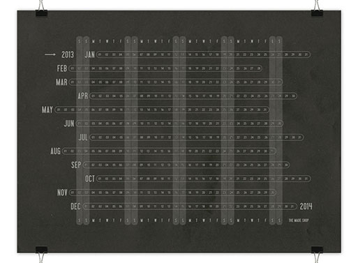 2013 Linear Calendar