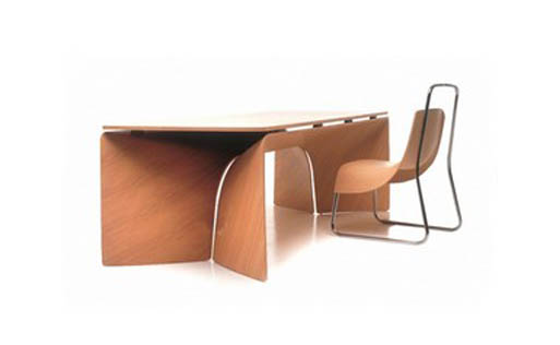 ‘big bend’ desk by jeff miller for baleri italia