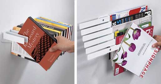 Illuzine Magazine Rack and Flybrary Bookshelf