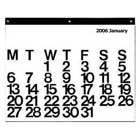 stendig 2006 calendar by vignelli