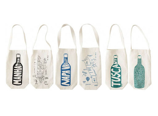 Around the World Wine Totes