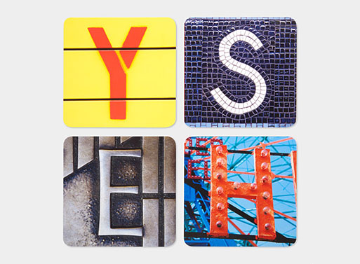 Alphabet City Coasters