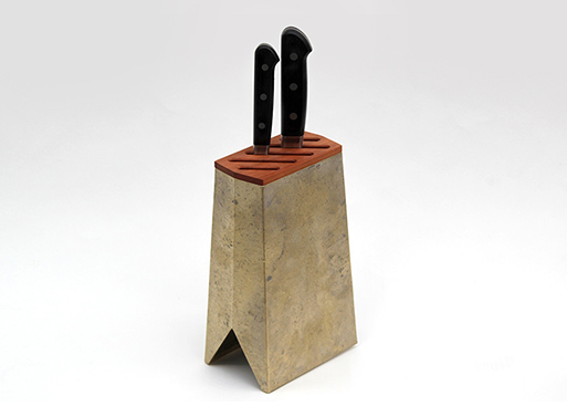 Japanese Aged Brass Knife Block