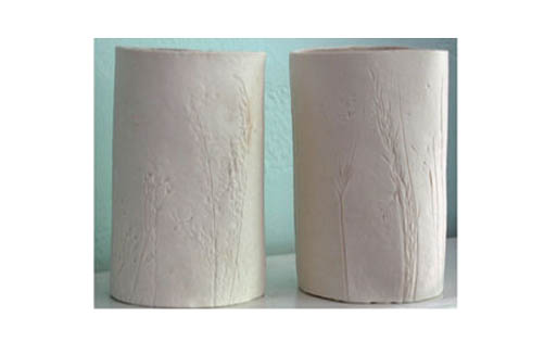 Porcelain Votive Holder, Grasses