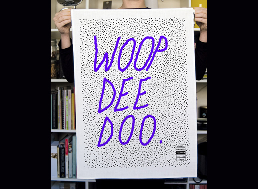 Woop Dee Doo Tea Towel by Tom Polo