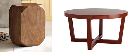 Beveled and Angled-leg Sale Tables