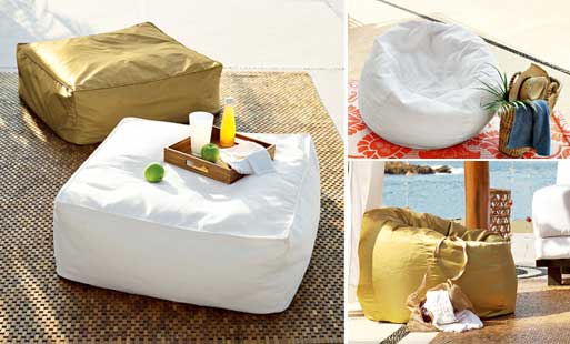 Beanbag Ottoman and Chair