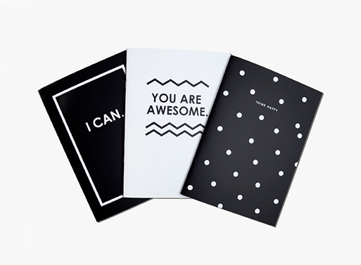 Double Sided B&W Notebooks