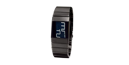 Black-on-Black Digital Watch