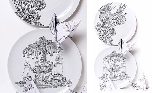 Opulent Boat Plate Set