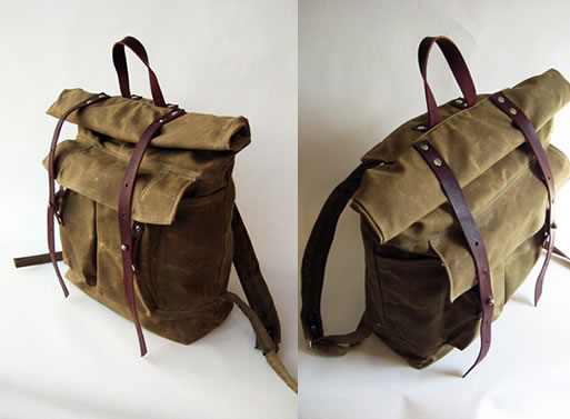 The Camper Satchel in Tan Waxed Canvas