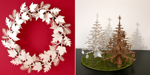 Wreath and Tree Cardboard Puzzles