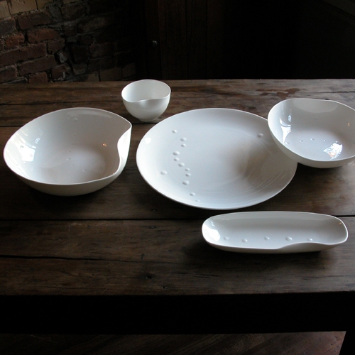 Sculptural China Serving Pieces