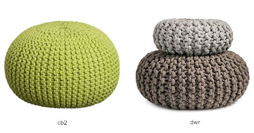 Knitted Pouf from CB2