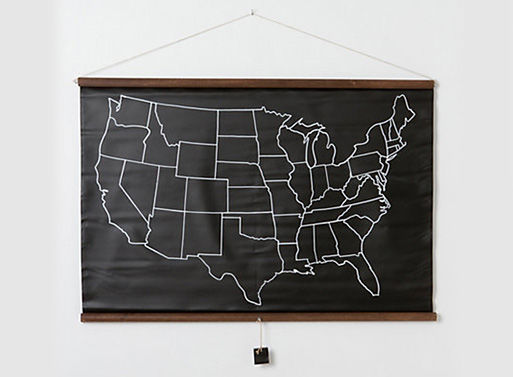 United States Chalkboard Map