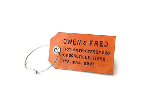 Custom Leather Luggage Tag