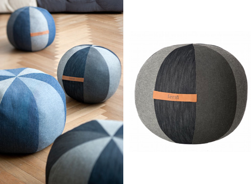 Denim Poufs by Ferm Living