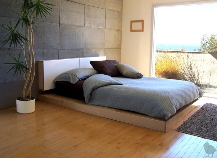 LAX Wallmounted headboard & platform bed