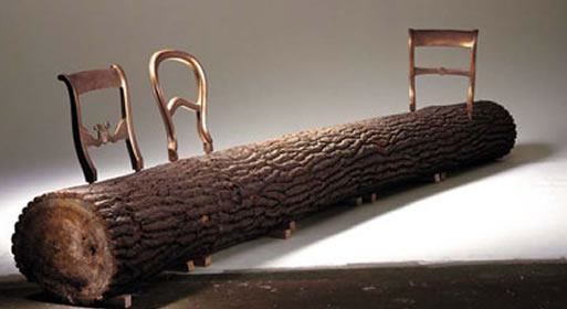 Tree Trunk Bench